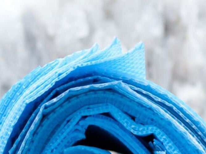 Blue Plastic roll