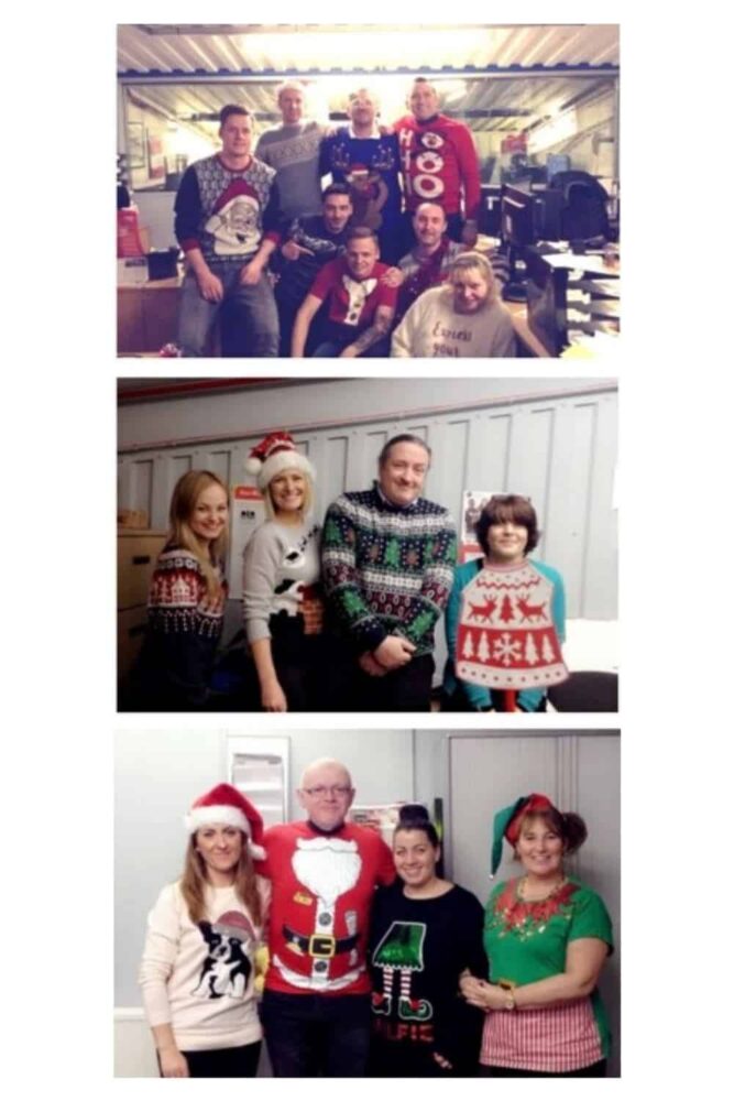 Employees in Christmas Jumpers