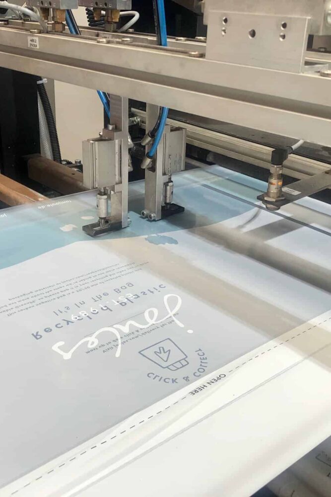 Joules Click and collect mailing bags on conversion machine