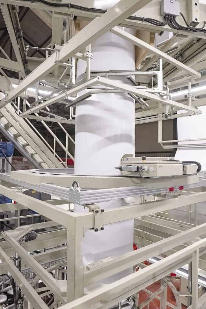 Co-extruder producing polythene film