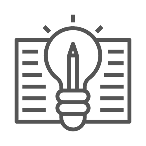 Inventive value book with a light bulb in front of